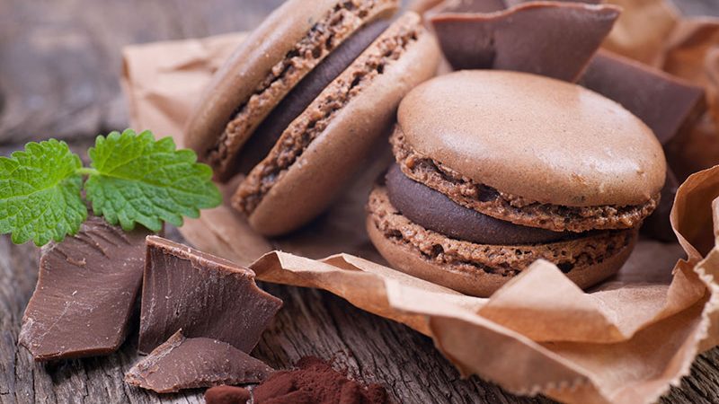 Macarons au chocolat