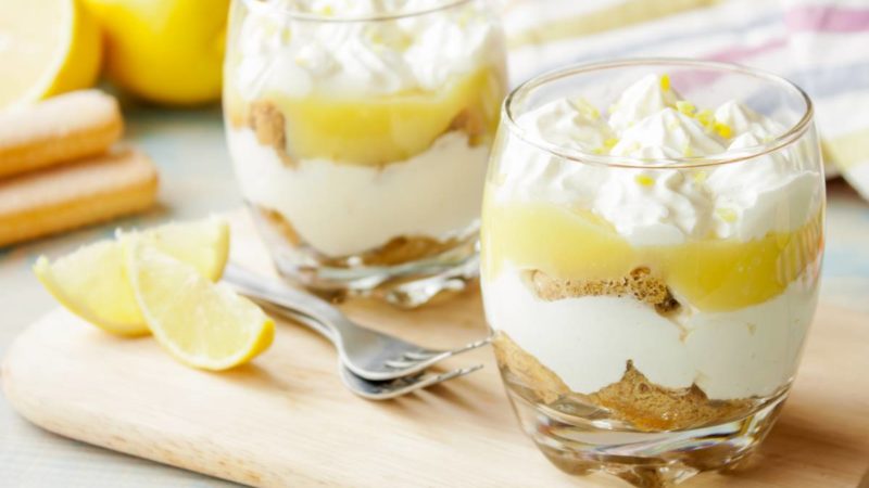 Verrine génoise crème de citron